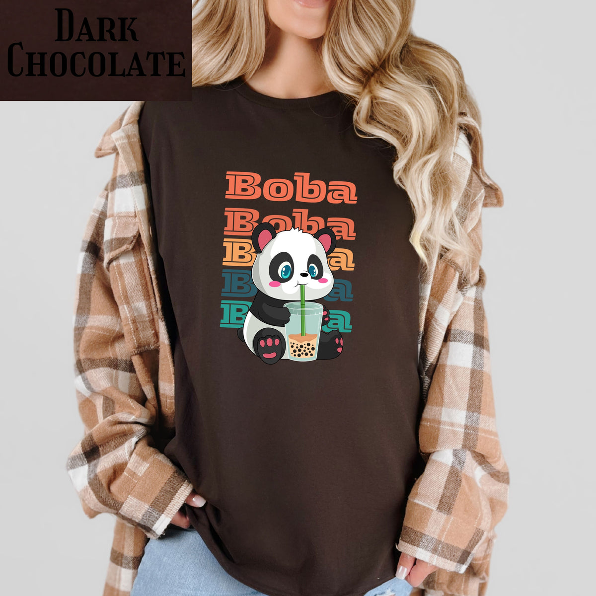 Cute Panda Boba Tea Unisex Softstyle T-Shirt, Fun Gift for Tea Lovers, Apparel for Friends, Cute Shirt for Occasions, Casual Wear, Gift Idea