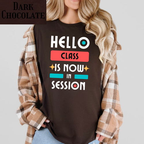 Back to School Teacher Shirt, Hello Class Is Now T-Shirt, Classroom Tee, Funny School Shirt, Back to School Gift for Teachers and Students