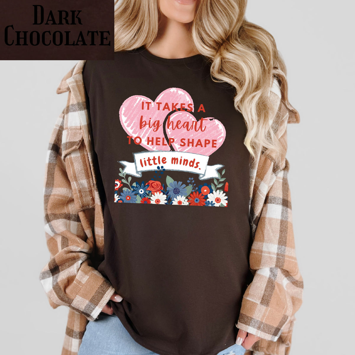 Teacher appreciation gift shirt, It Takes A Big Heart To Help Little Minds, educator tee, classroom shirt, gifts for teachers, teacher top