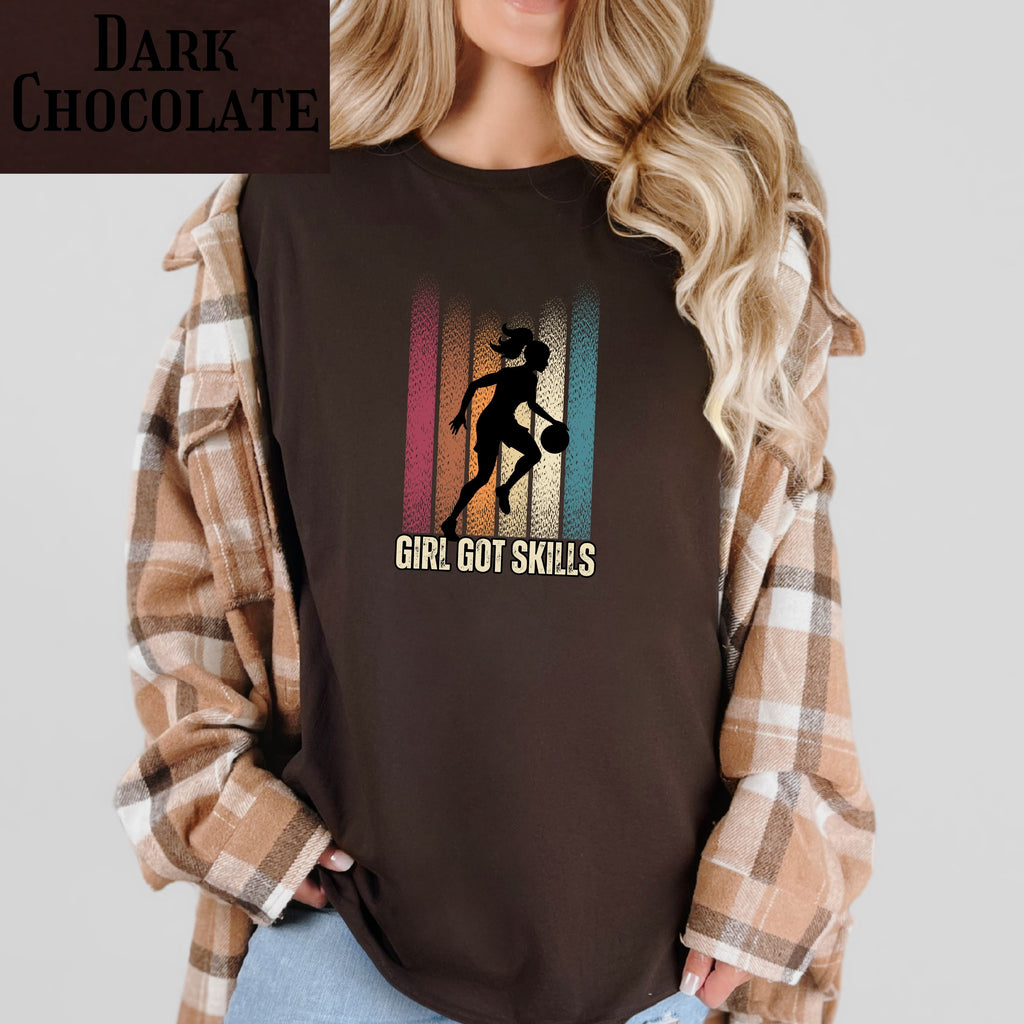 Girl Got Skills Vintage Basketball Tee — Girls' Basketball T-Shirt