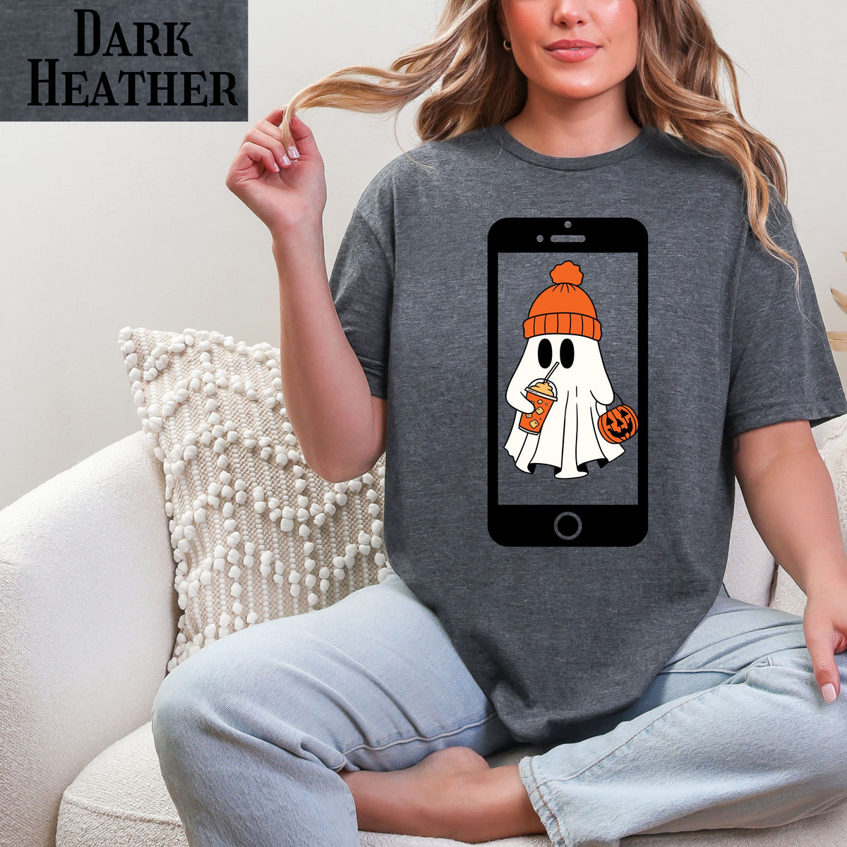Ghosted meme T-Shirt, funny slang graphic tee for Halloween, ghost design, cell phone meme, trendy statement, funny gift for teens
