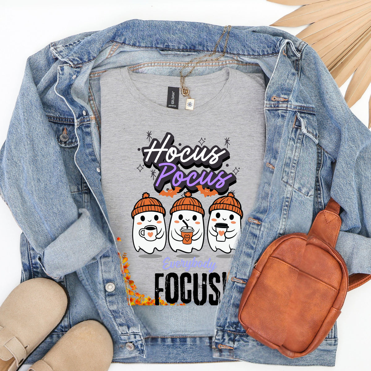 Hocus Pocus Halloween T-Shirt with Ghost Design, Fall Tee, Spooky Cute Halloween Shirt for teachers, Trick-or-Treat, Fall Celebrations