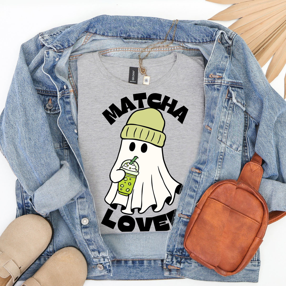 Matcha Lover ghost graphic T-Shirt | Cute matcha tea design