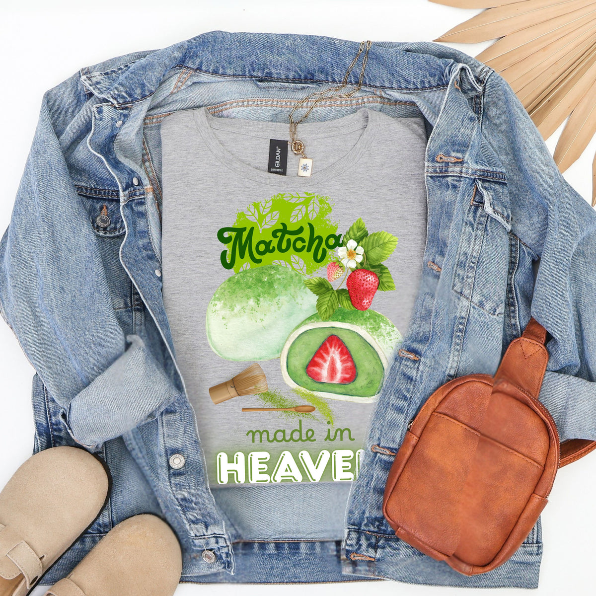 Matcha Mochi T‑Shirt — “Matcha made in Heaven” Cute Japanese Dessert Tee