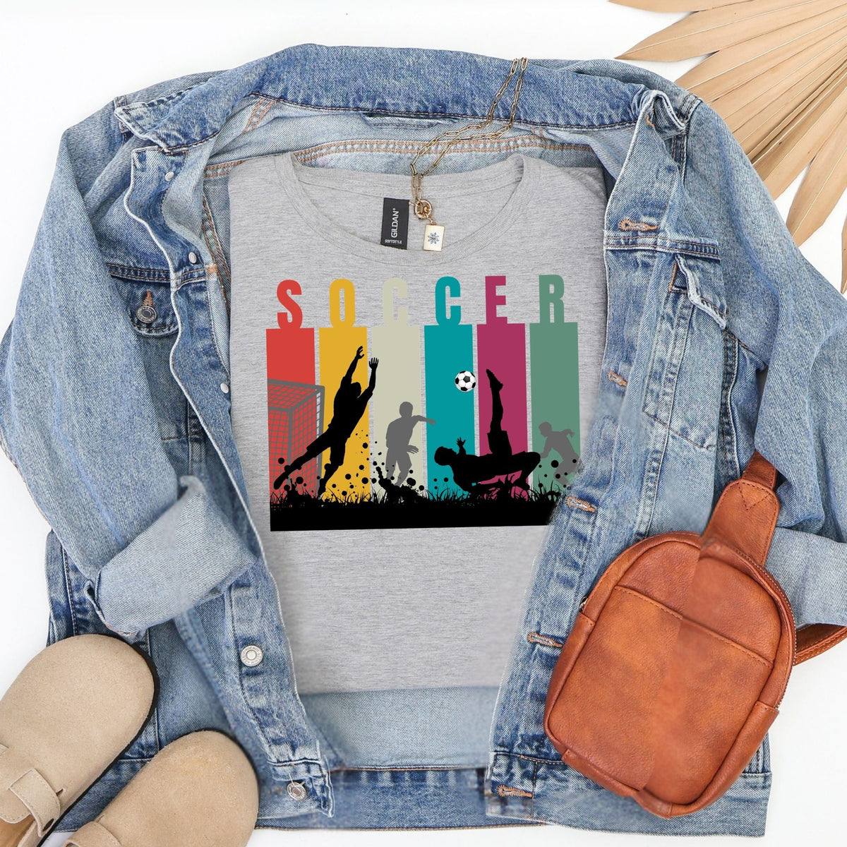 Retro Soccer Silhouette T-Shirt | world cup soccer fan gift