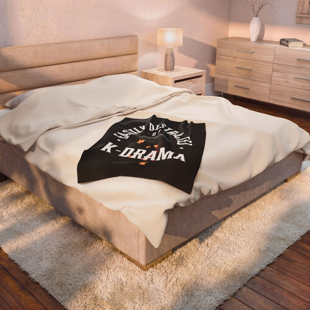 K-Drama Themed Velveteen Plush Blanket - Cozy Gift for Fans, Home Decor, Movie Nights, Winter, and Relaxation