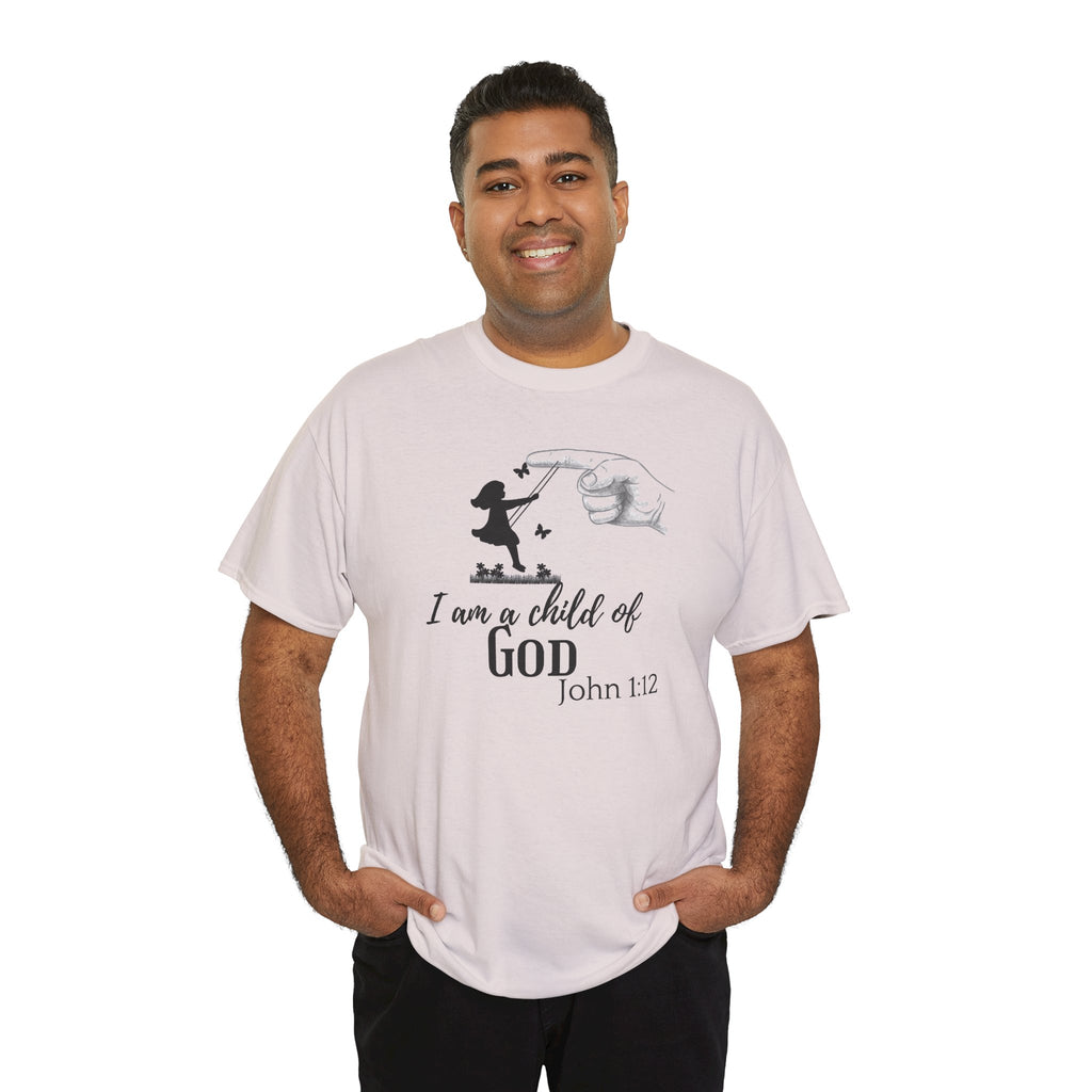 Child of God T-Shirt — “I am a child of GOD” John 1:12 Christian Faith Tee