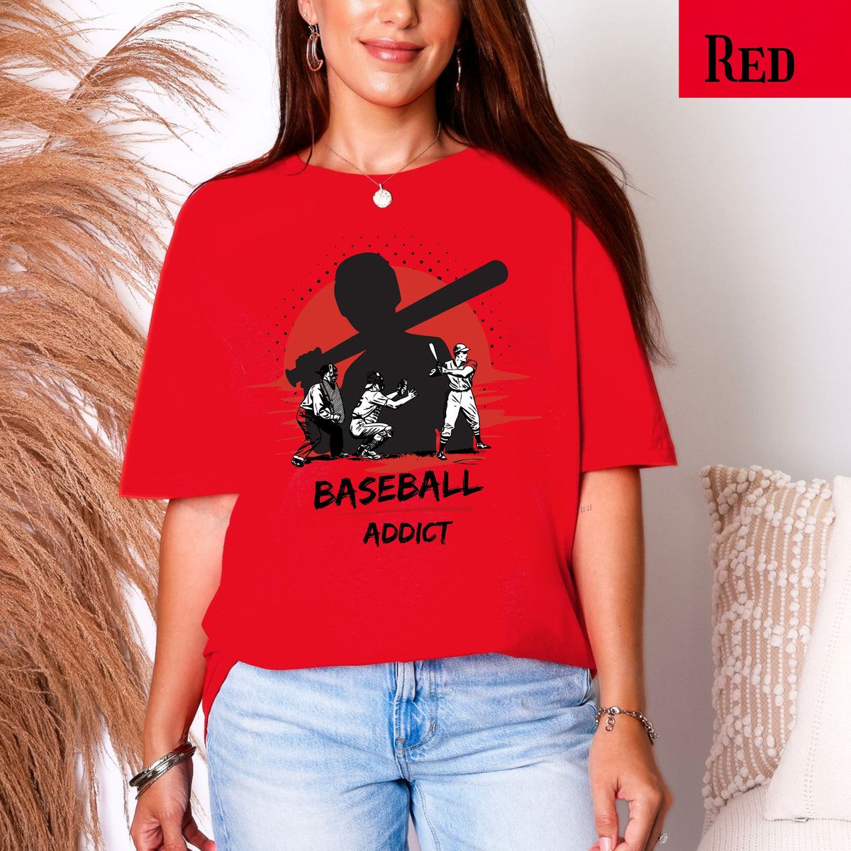 Baseball Addict T-Shirt — Retro Batter Graphic Tee for Fans