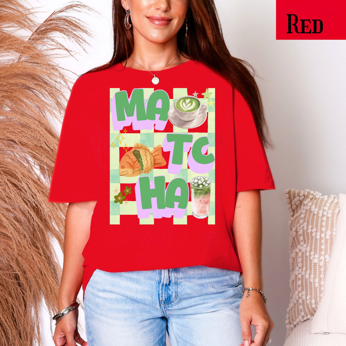Matcha Latte T-Shirt | Retro Matcha Tea Illustration