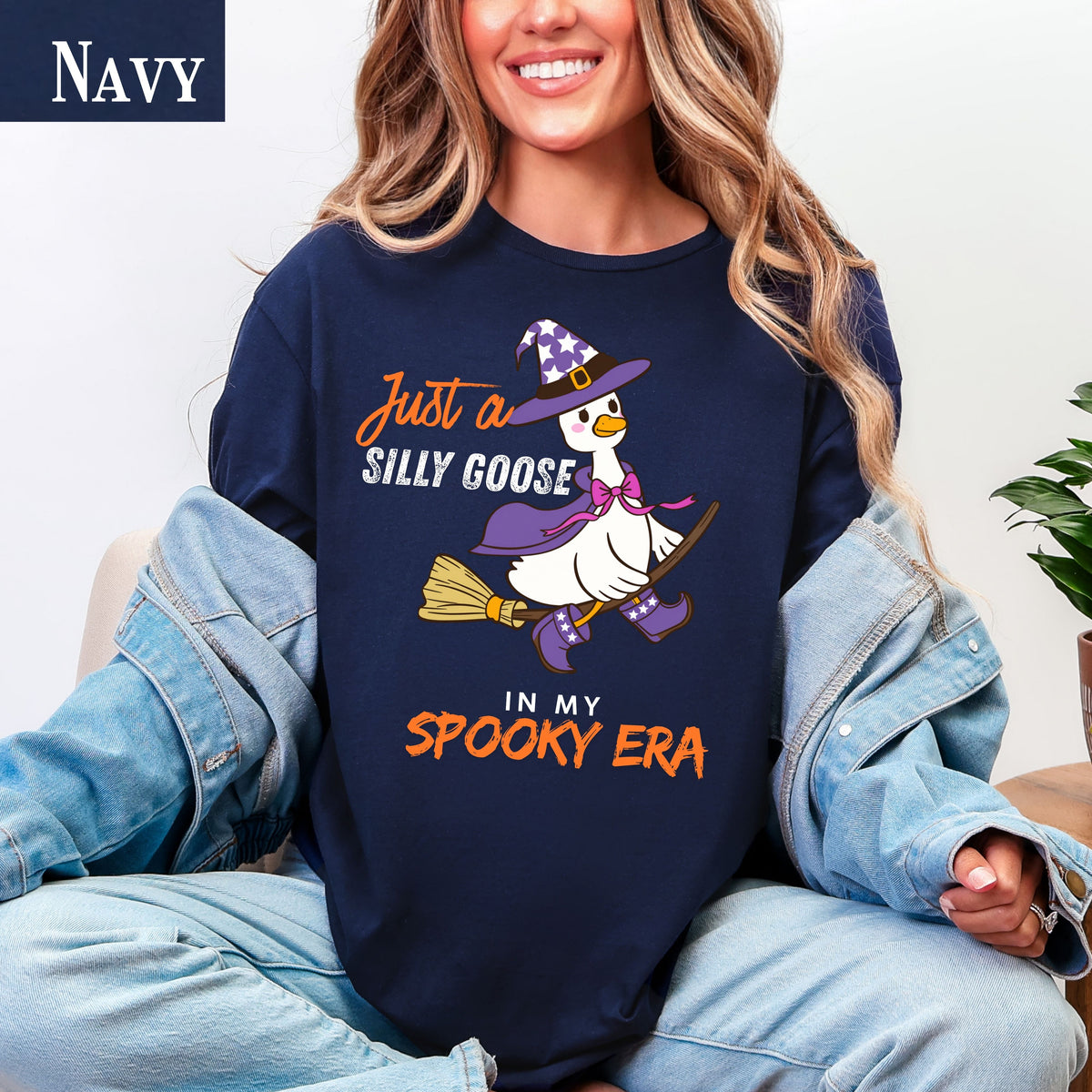 Silly Goose Witch T-Shirt — "Just a Silly Goose in My Spooky Era" Halloween Tee