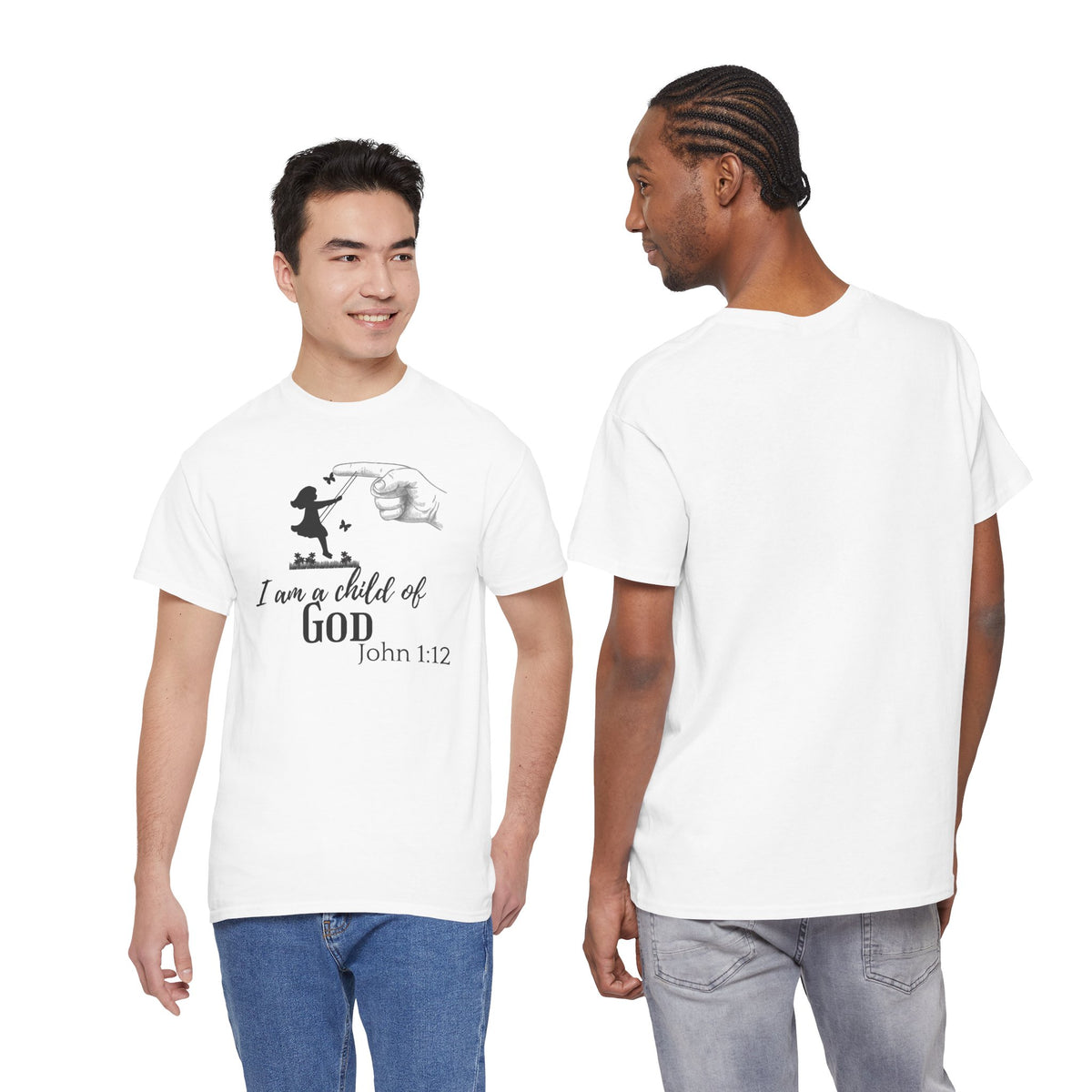 Child of God T-Shirt — “I am a child of GOD” John 1:12 Christian Faith Tee