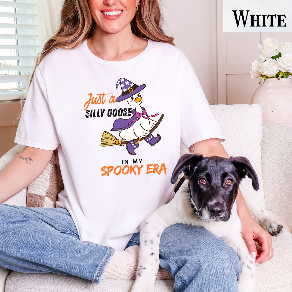 Silly Goose Witch T-Shirt — "Just a Silly Goose in My Spooky Era" Halloween Tee