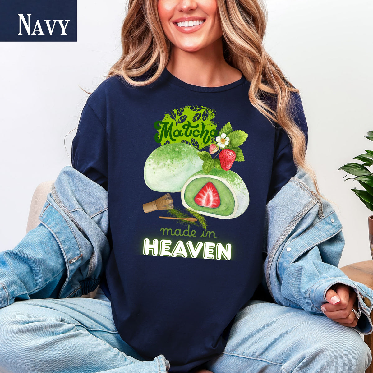 Matcha Mochi T‑Shirt — “Matcha made in Heaven” Cute Japanese Dessert Tee