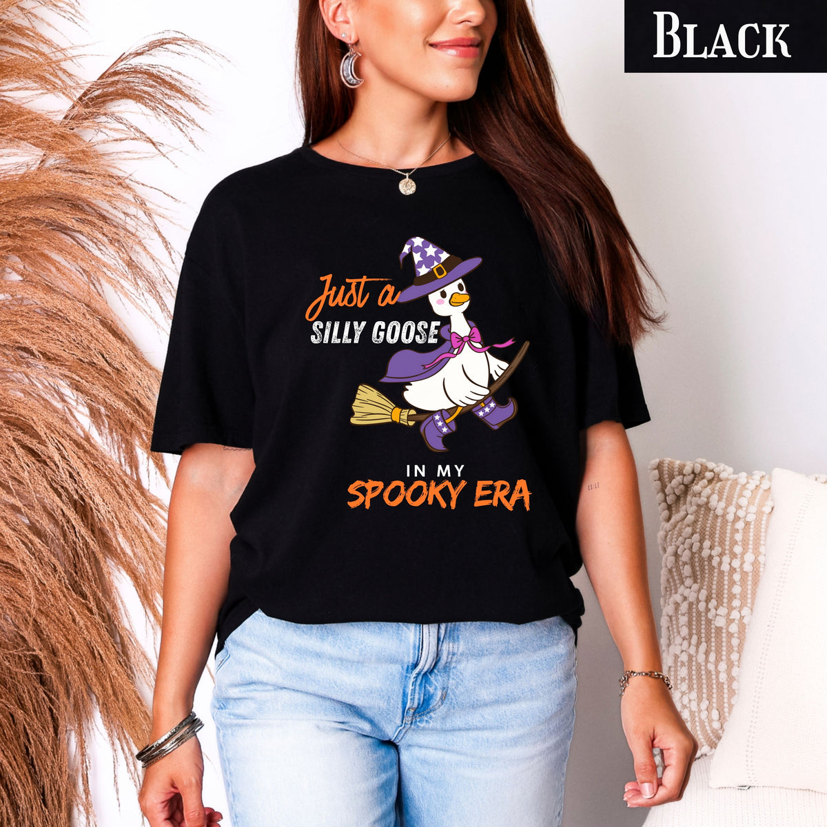 Silly Goose Witch T-Shirt — "Just a Silly Goose in My Spooky Era" Halloween Tee