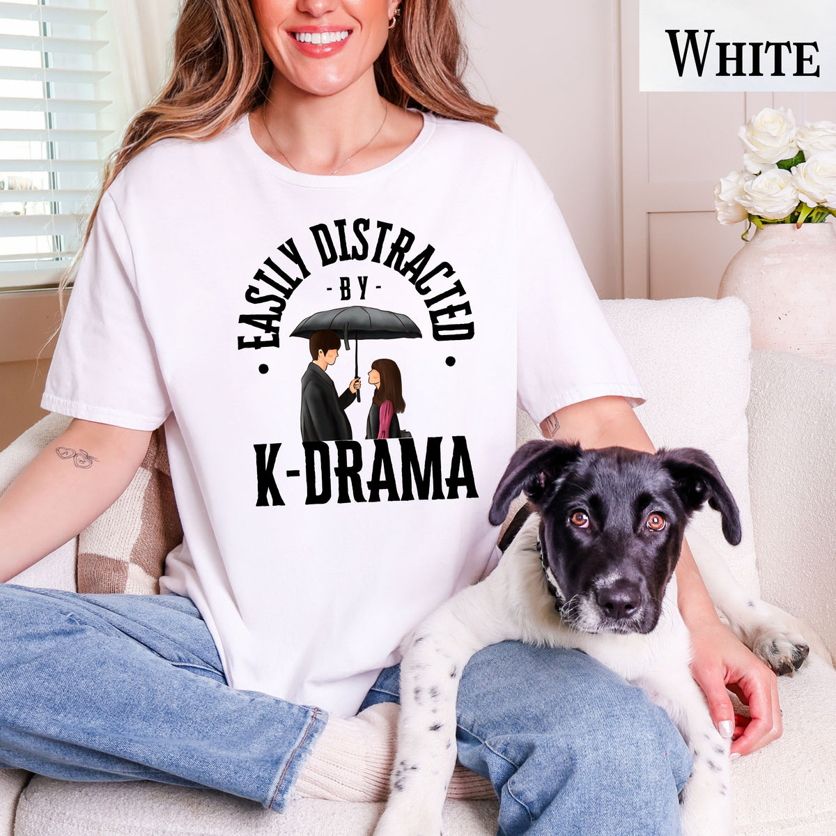 Kdrama lover T-Shirt, Korean Fashion Tee, Easily Distracted by K-Drama