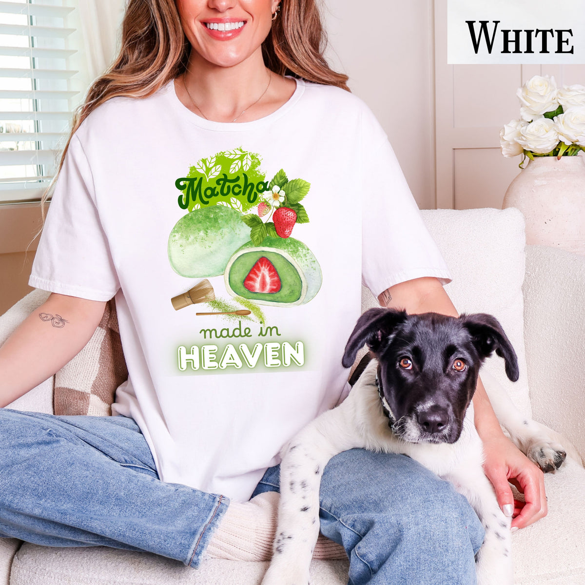 Matcha Mochi T‑Shirt — “Matcha made in Heaven” Cute Japanese Dessert Tee
