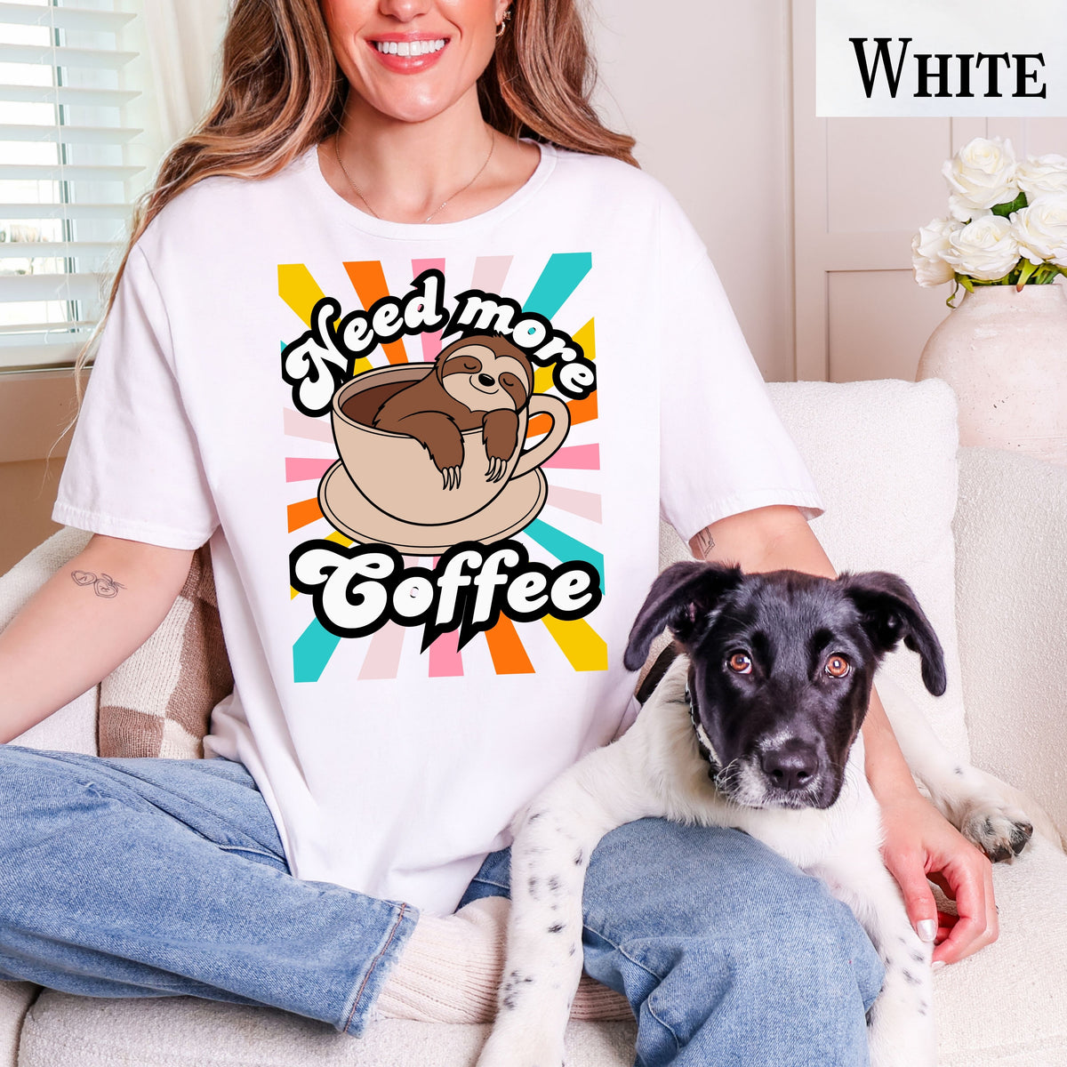 Cute Coffee Sloth Unisex Softstyle T-Shirt, Funny Tee, Gift for Coffee Lovers, Relaxation Vibe, Great for Casual Wear, Birthday Gift