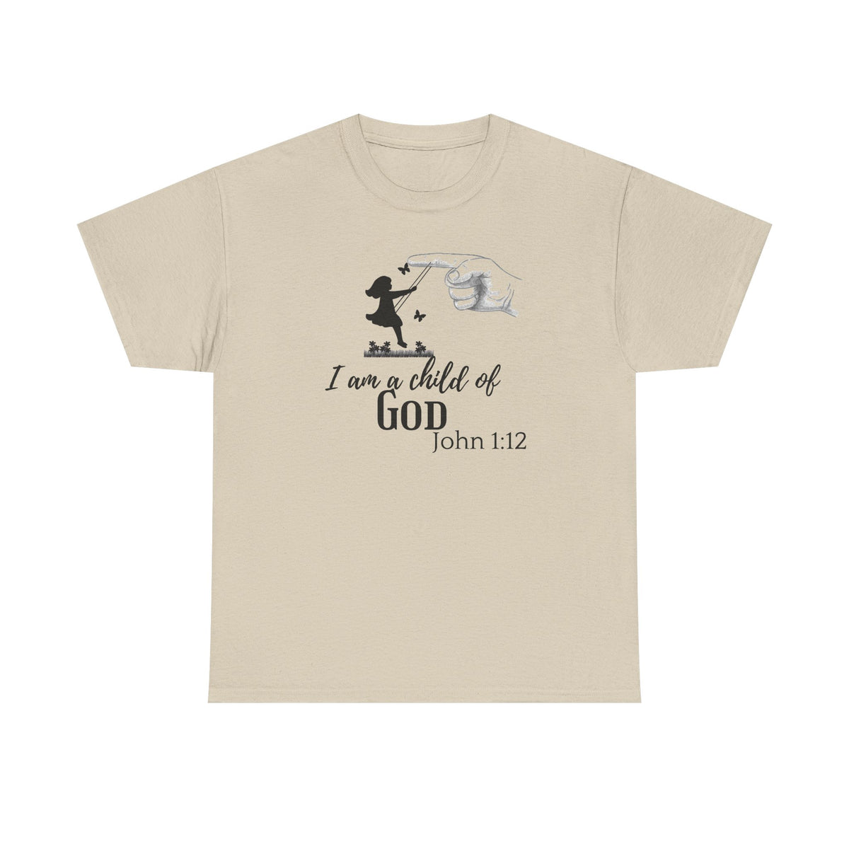 Child of God T-Shirt — “I am a child of GOD” John 1:12 Christian Faith Tee