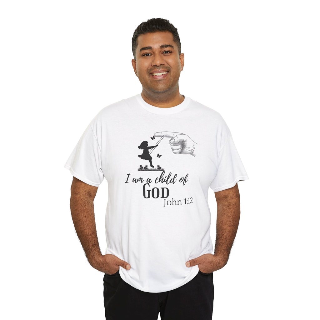 Child of God T-Shirt — “I am a child of GOD” John 1:12 Christian Faith Tee