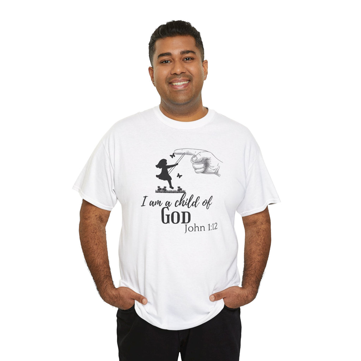 Child of God T-Shirt — “I am a child of GOD” John 1:12 Christian Faith Tee