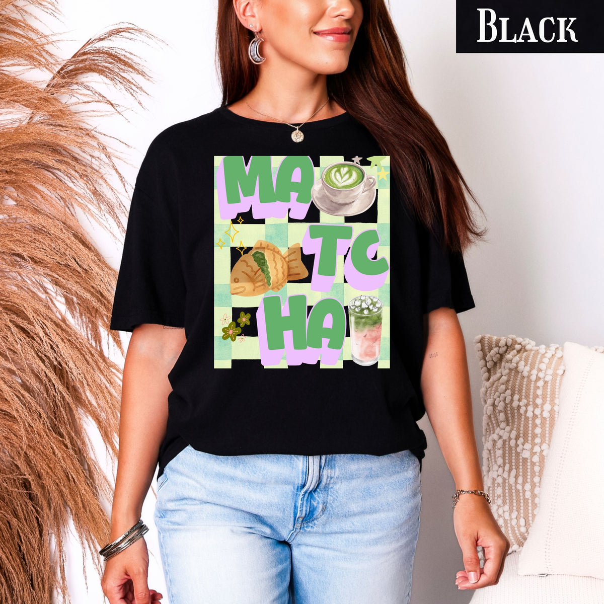 Matcha Latte T-Shirt | Retro Matcha Tea Illustration