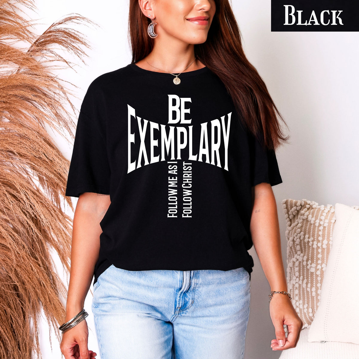 Christian T-Shirt: Be Exemplary Follow Me As I Follow Christ Faith Tee