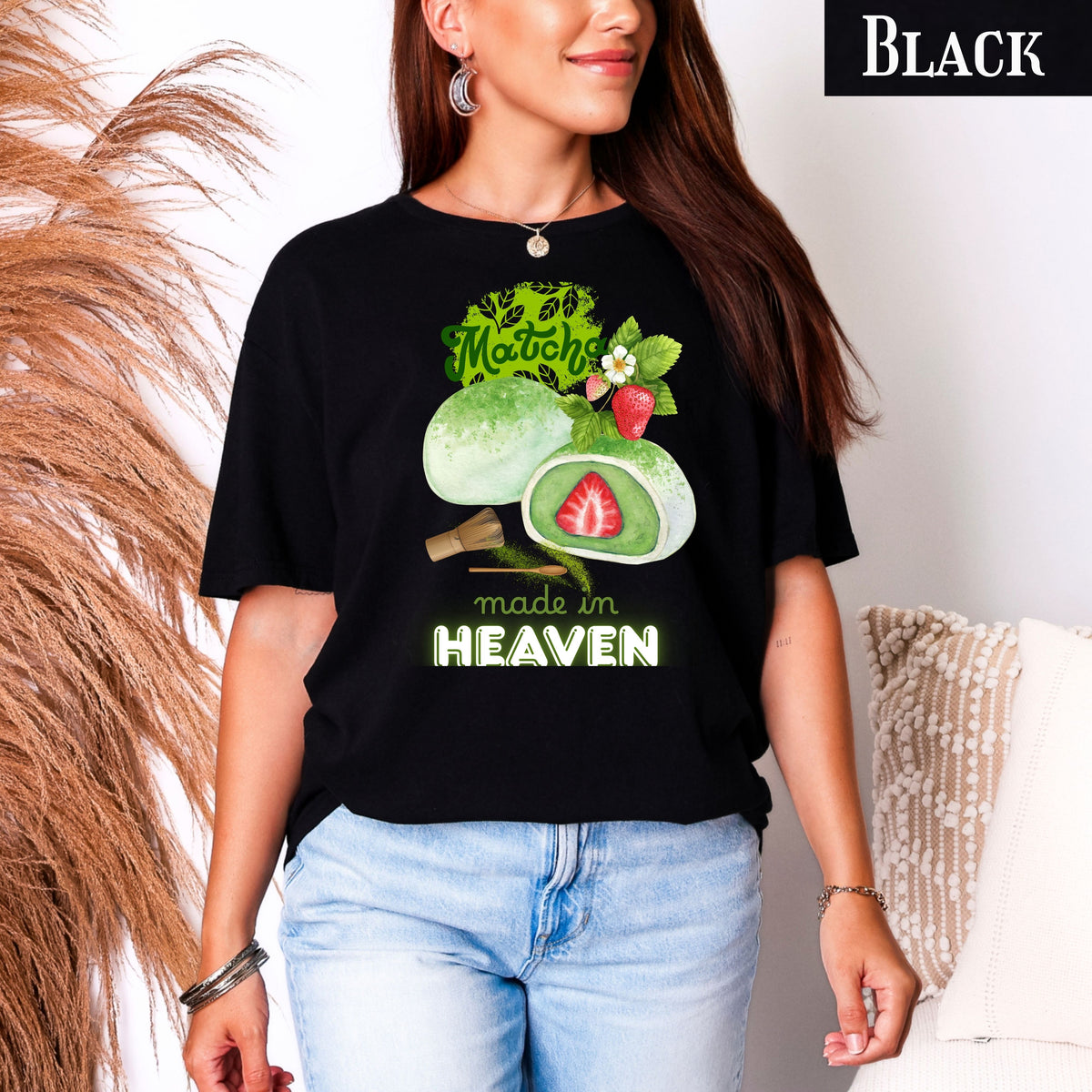 Matcha Mochi T‑Shirt — “Matcha made in Heaven” Cute Japanese Dessert Tee