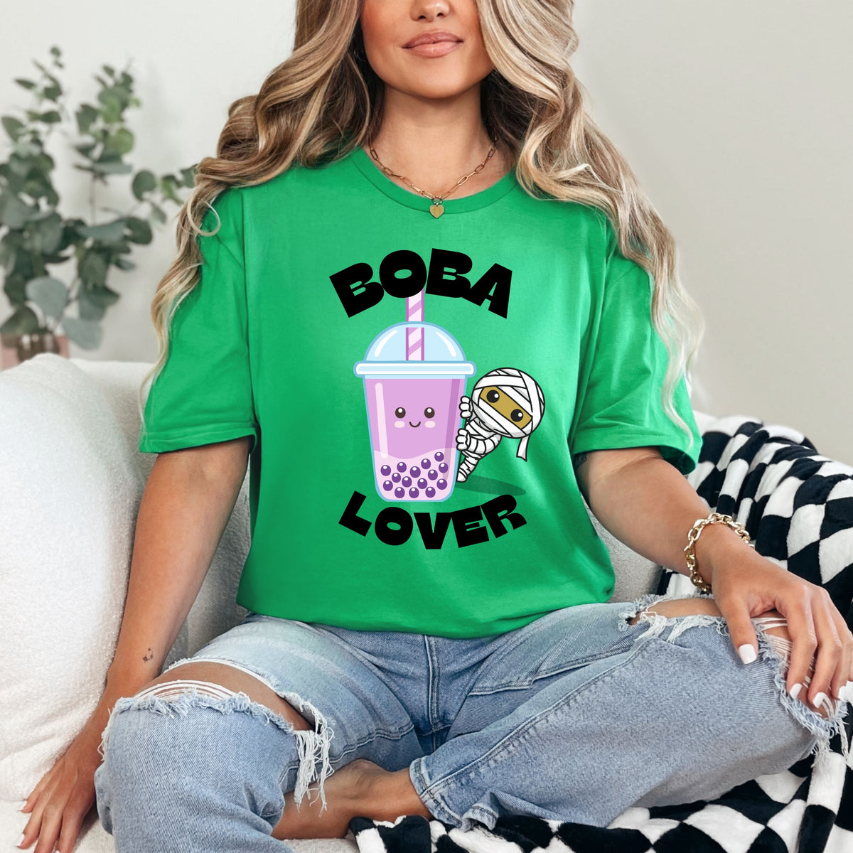 Boba Lover T-Shirt – Cute Kawaii Bubble Tea Graphic Tee