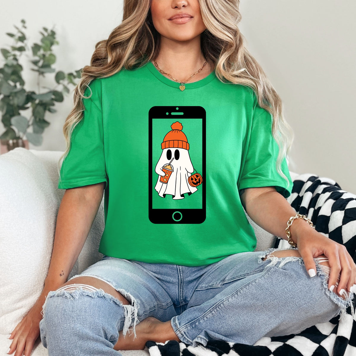 Ghosted meme T-Shirt, funny slang graphic tee for Halloween, ghost design, cell phone meme, trendy statement, funny gift for teens