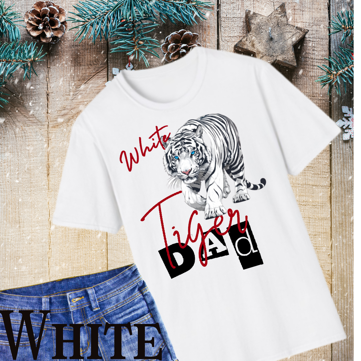 White Tiger Dad T-Shirt — Graphic Father’s Day Tee
