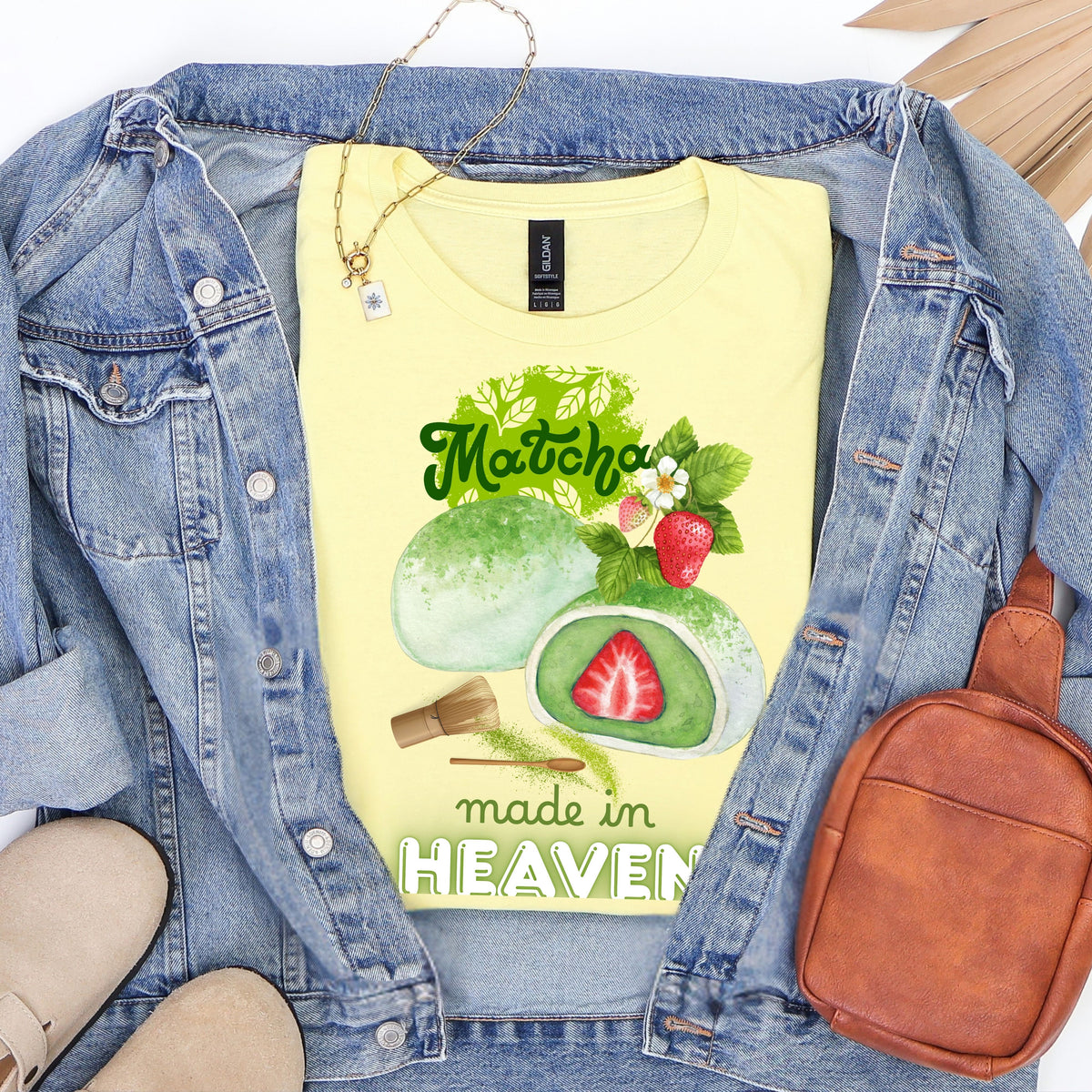 Matcha Mochi T‑Shirt — “Matcha made in Heaven” Cute Japanese Dessert Tee