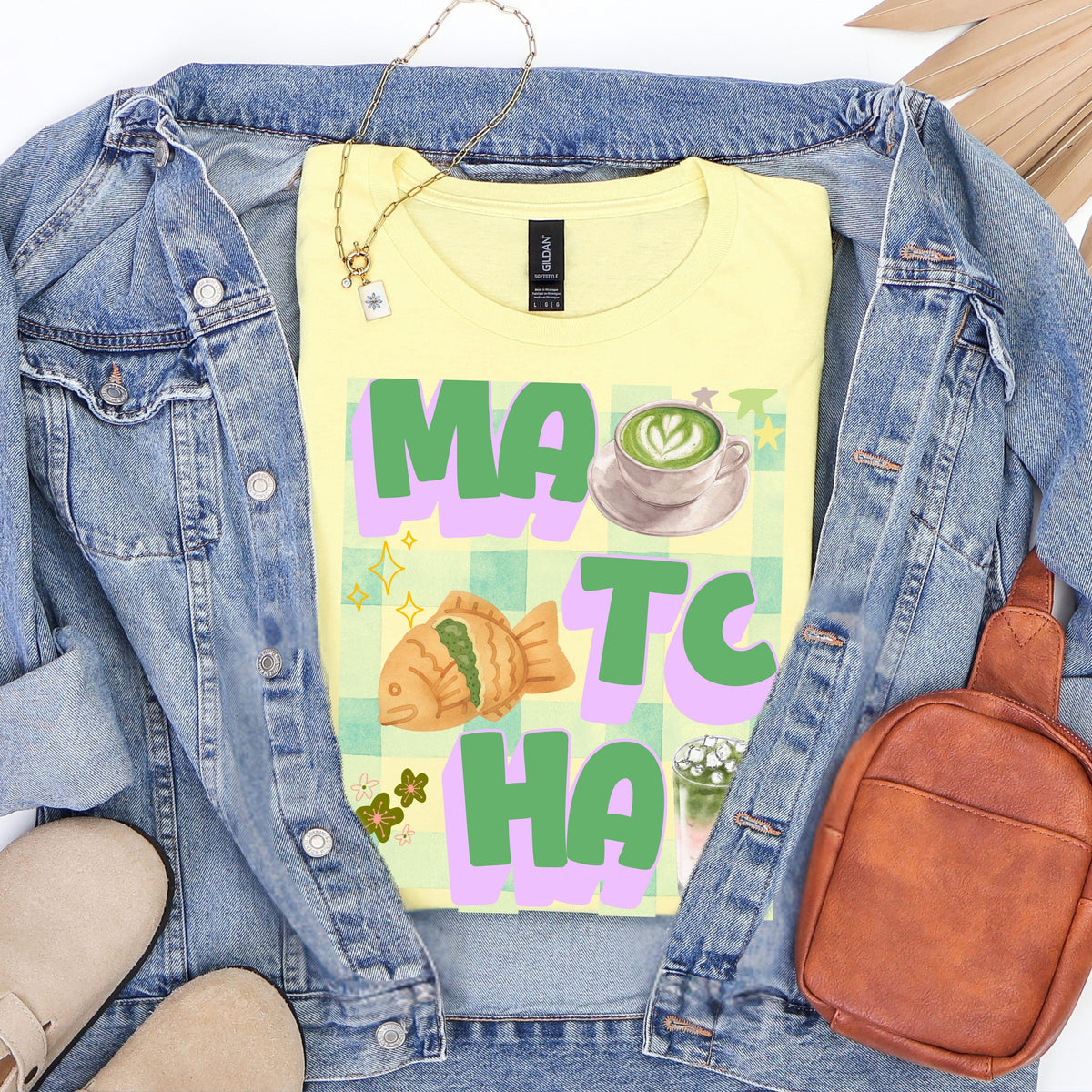 Matcha Latte T-Shirt | Retro Matcha Tea Illustration