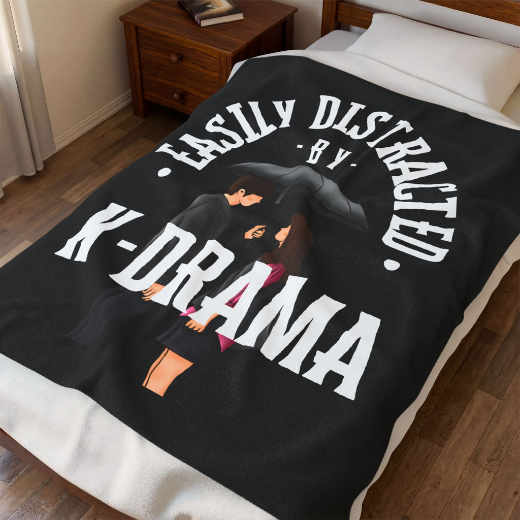 K-Drama Themed Velveteen Plush Blanket - Cozy Gift for Fans, Home Decor, Movie Nights, Winter, and Relaxation