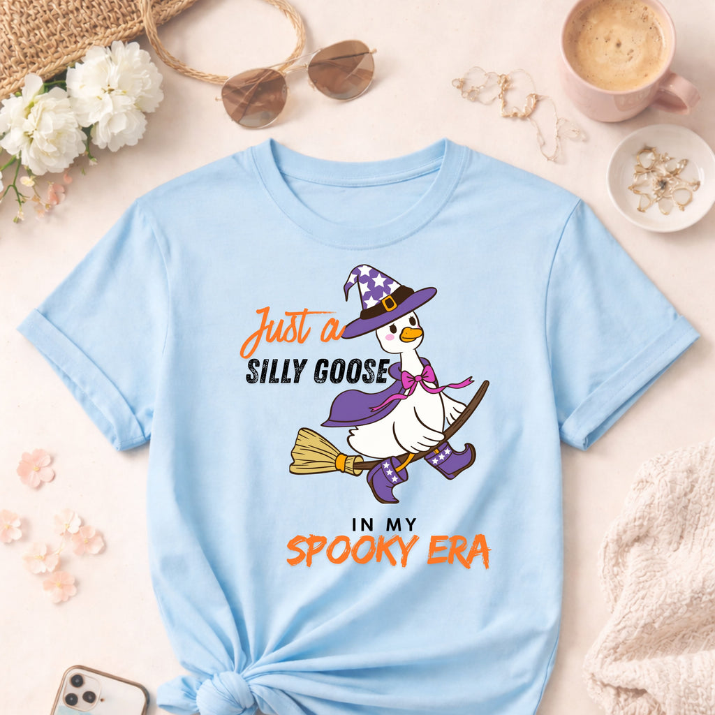 Silly Goose Witch T-Shirt — "Just a Silly Goose in My Spooky Era" Halloween Tee