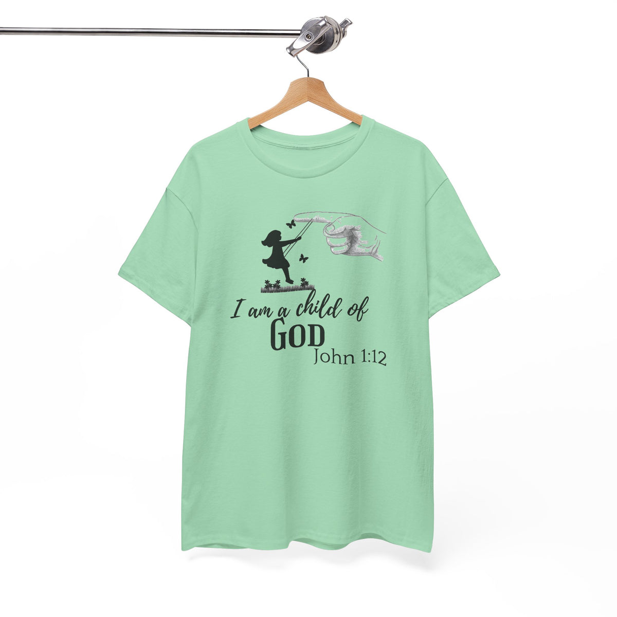 Child of God T-Shirt — “I am a child of GOD” John 1:12 Christian Faith Tee