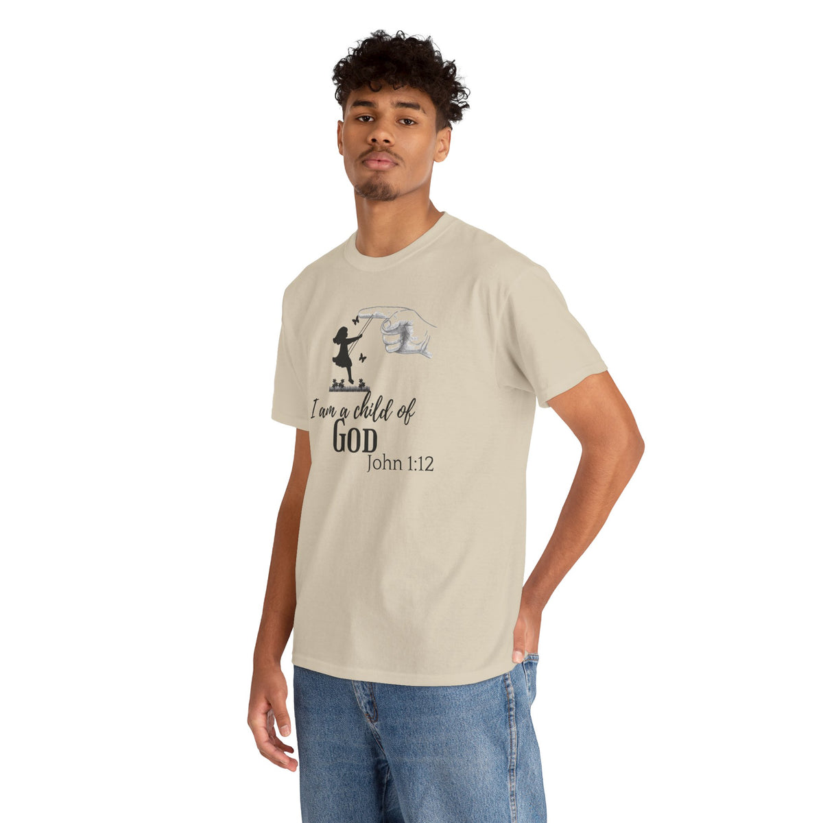 Child of God T-Shirt — “I am a child of GOD” John 1:12 Christian Faith Tee