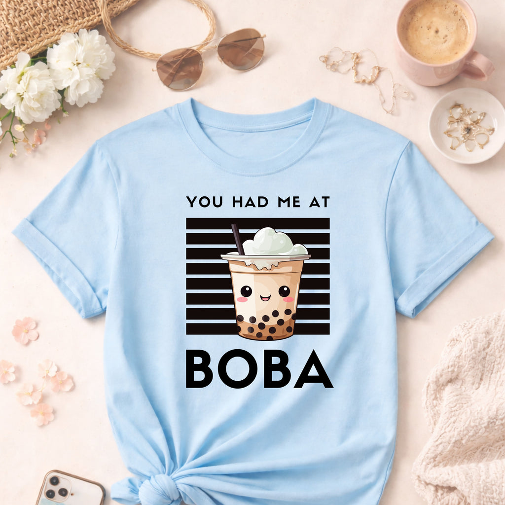 Kawaii Boba Funny Shirt, Bubble Tea T-Shirt for Tea Lovers, Boba Gift for Her, Cute Foodie Graphic Tee, Birthday Gift for Bubble Tea Fans