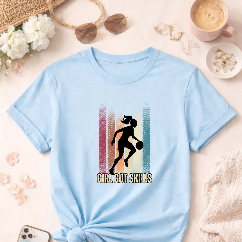 Girl Got Skills Vintage Basketball Tee — Girls' Basketball T-Shirt