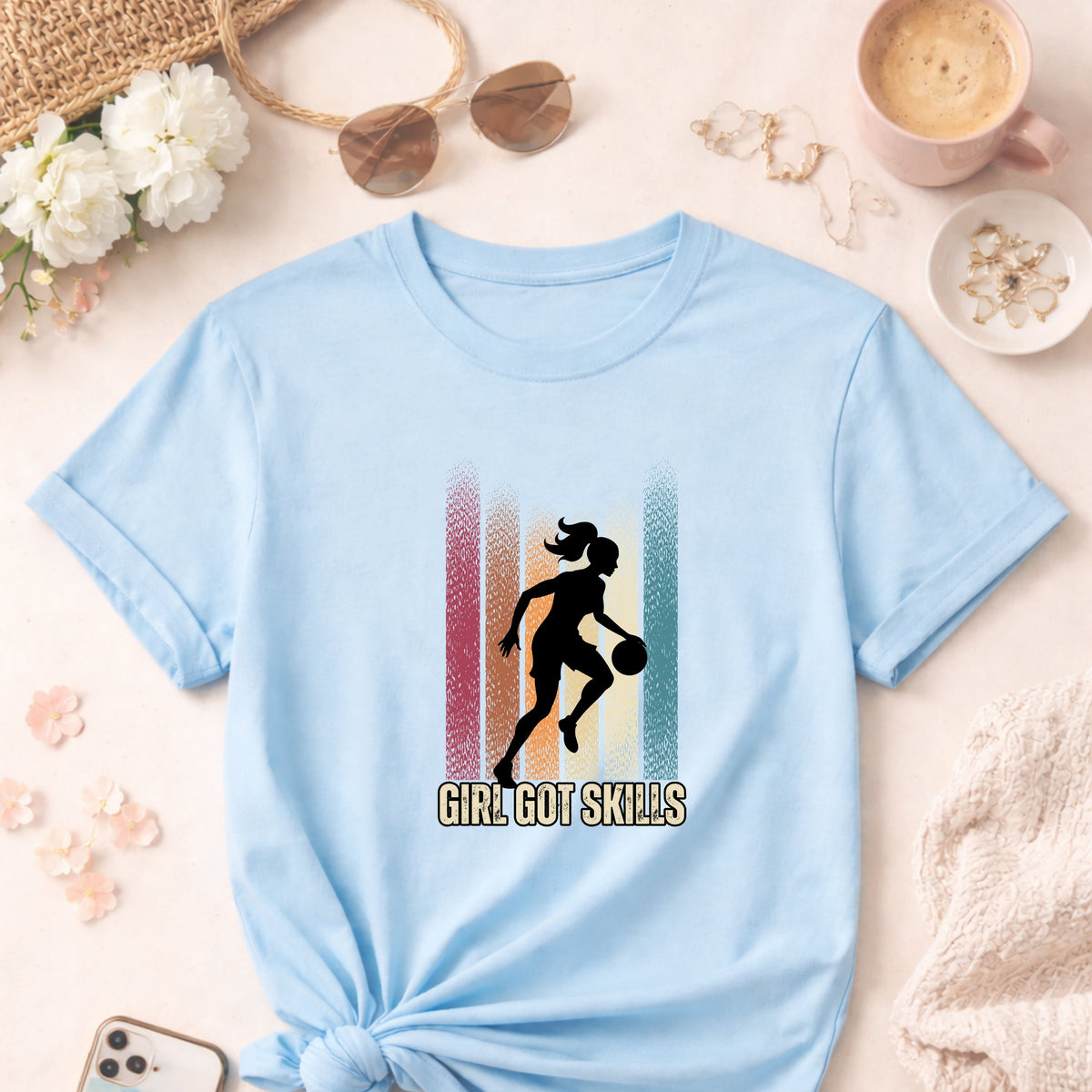 Girl Got Skills Vintage Basketball Tee — Girls' Basketball T-Shirt