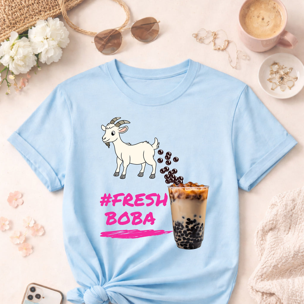 #FRESH BOBA Goat Bubble Tea T-Shirt