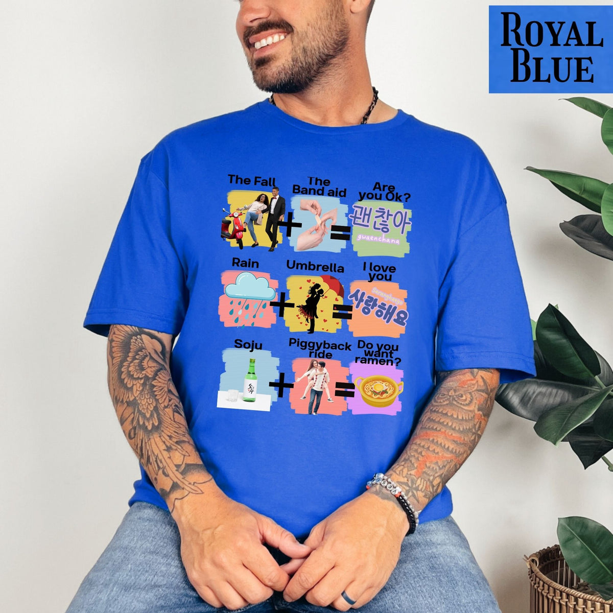 KDrama Cliche Mashup T-Shirt | K-Pop Phrases, Icons, funny shirt for kdrama binge watchers