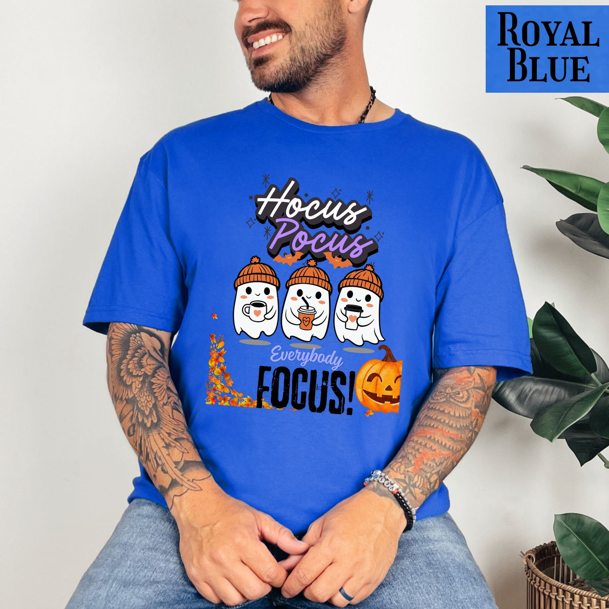 Hocus Pocus Halloween T-Shirt with Ghost Design, Fall Tee, Spooky Cute Halloween Shirt for teachers, Trick-or-Treat, Fall Celebrations