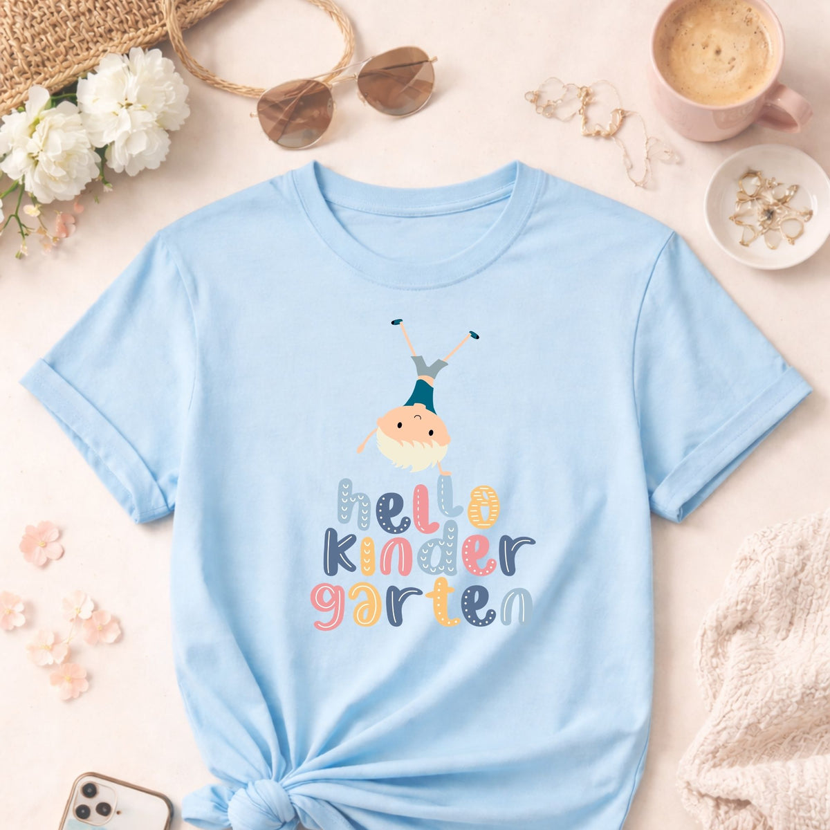 Hello Kindergarten T-Shirt, Back to School Tee, Teacher Gift, Kindergarten Shirt, First Day of School Outfit, Teacher Appreciation