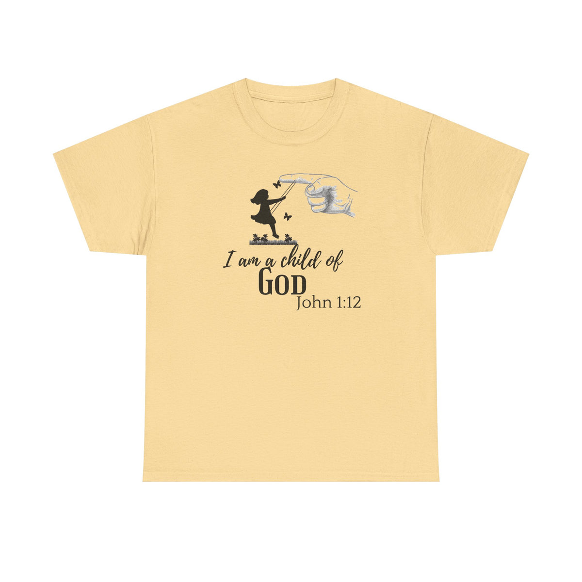 Child of God T-Shirt — “I am a child of GOD” John 1:12 Christian Faith Tee