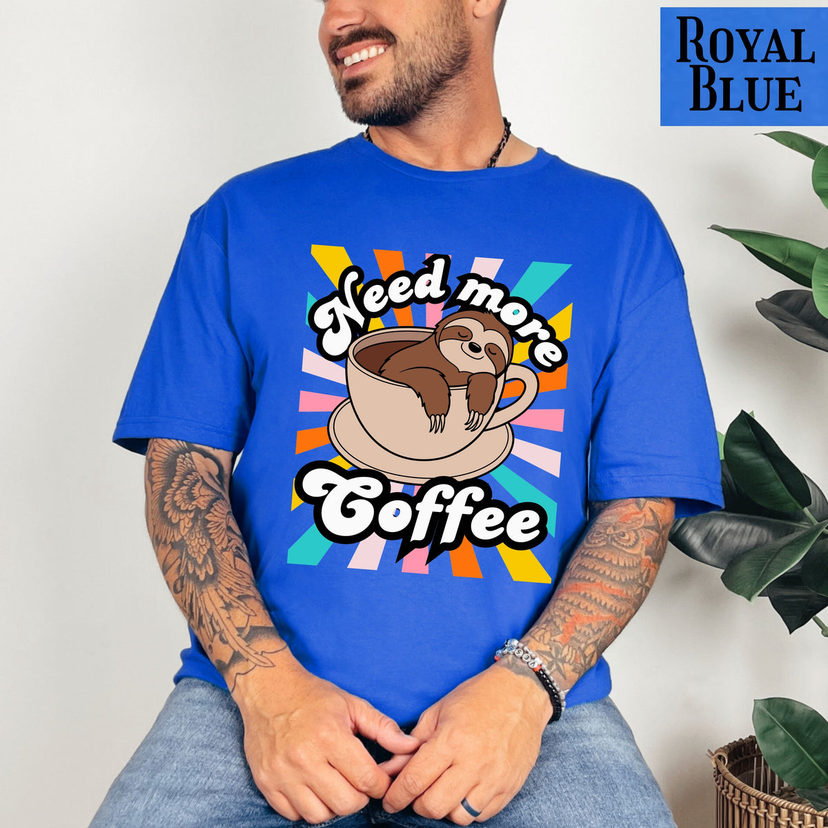 Cute Coffee Sloth Unisex Softstyle T-Shirt, Funny Tee, Gift for Coffee Lovers, Relaxation Vibe, Great for Casual Wear, Birthday Gift