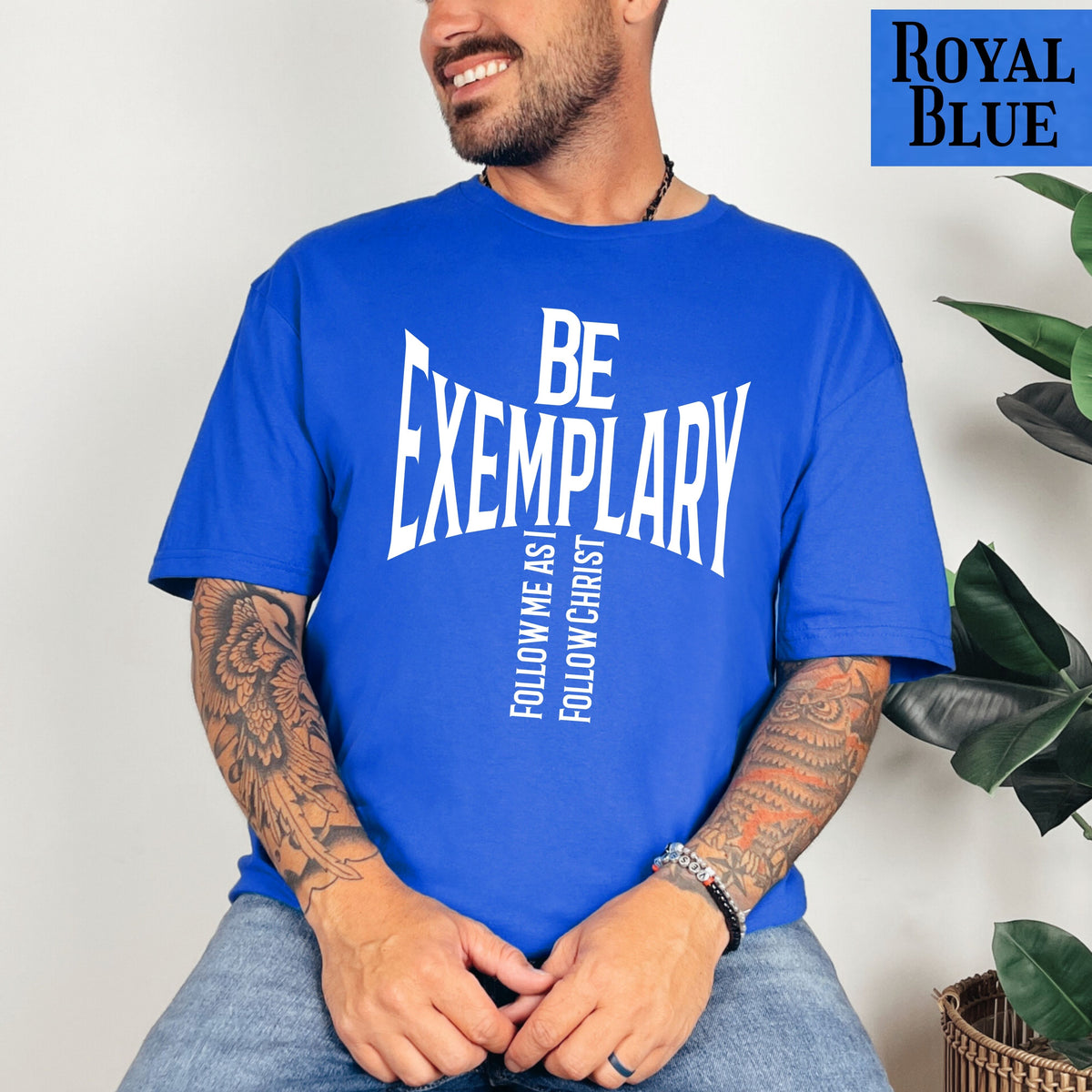 Christian T-Shirt: Be Exemplary Follow Me As I Follow Christ Faith Tee