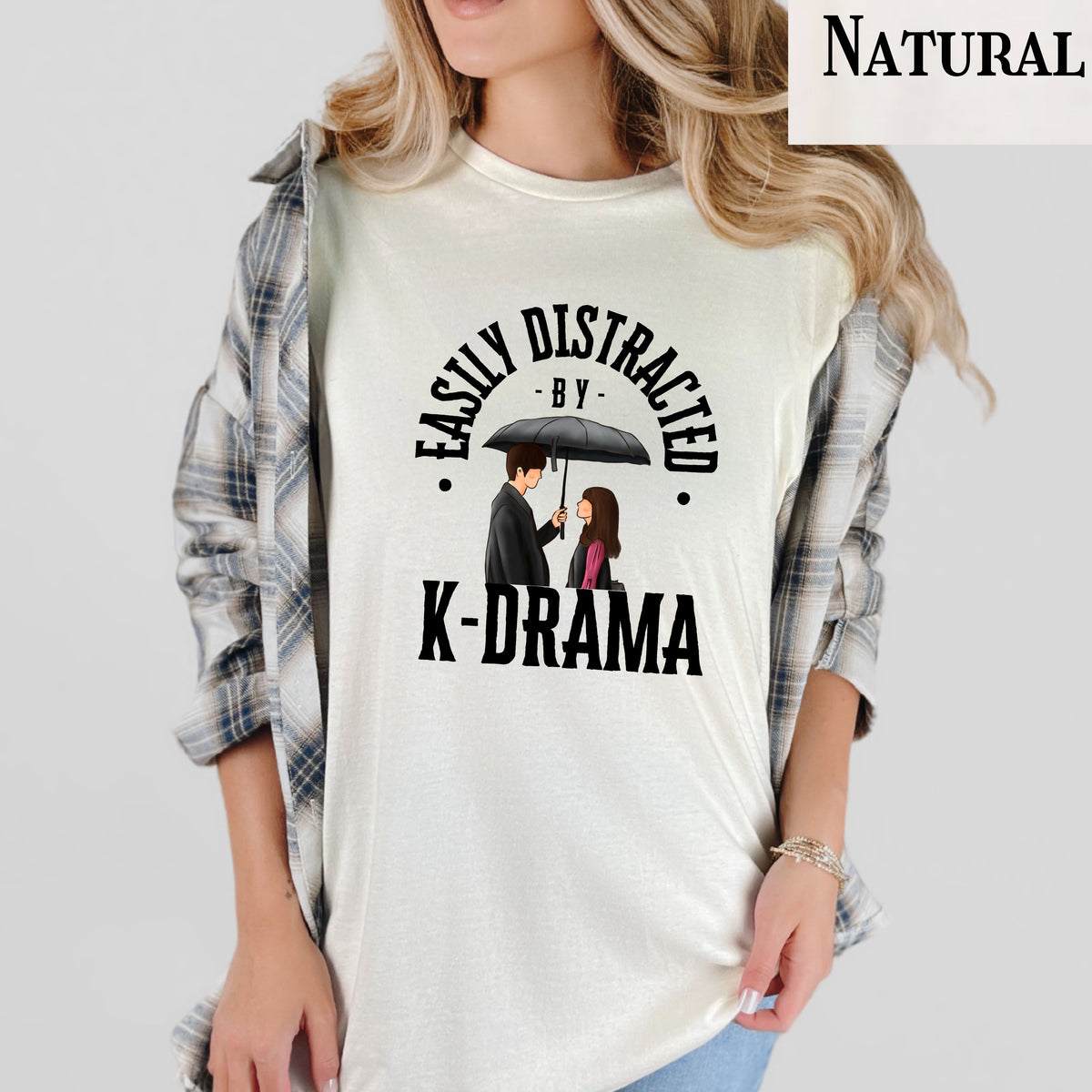 Kdrama lover T-Shirt, Korean Fashion Tee, Easily Distracted by K-Drama