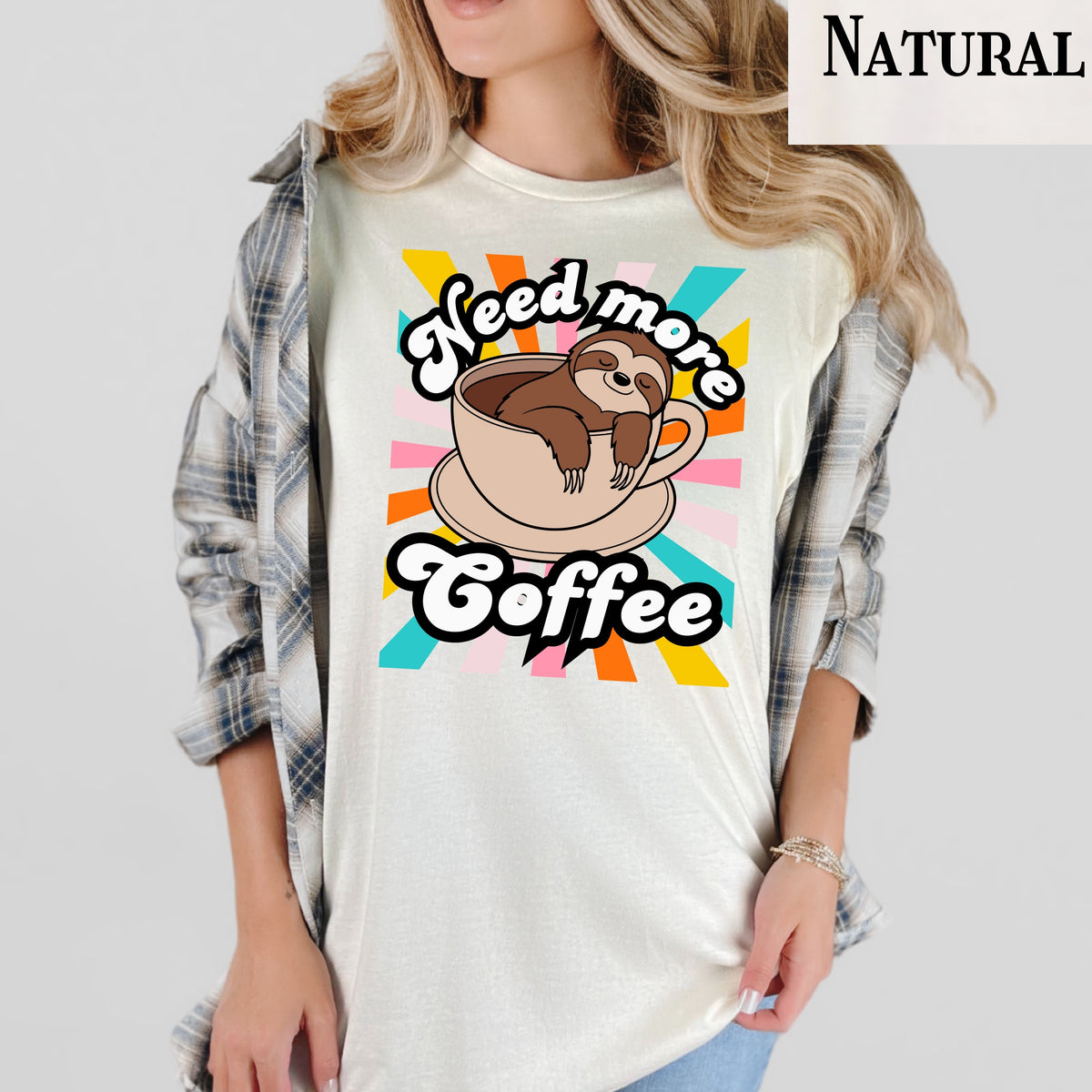 Cute Coffee Sloth Unisex Softstyle T-Shirt, Funny Tee, Gift for Coffee Lovers, Relaxation Vibe, Great for Casual Wear, Birthday Gift