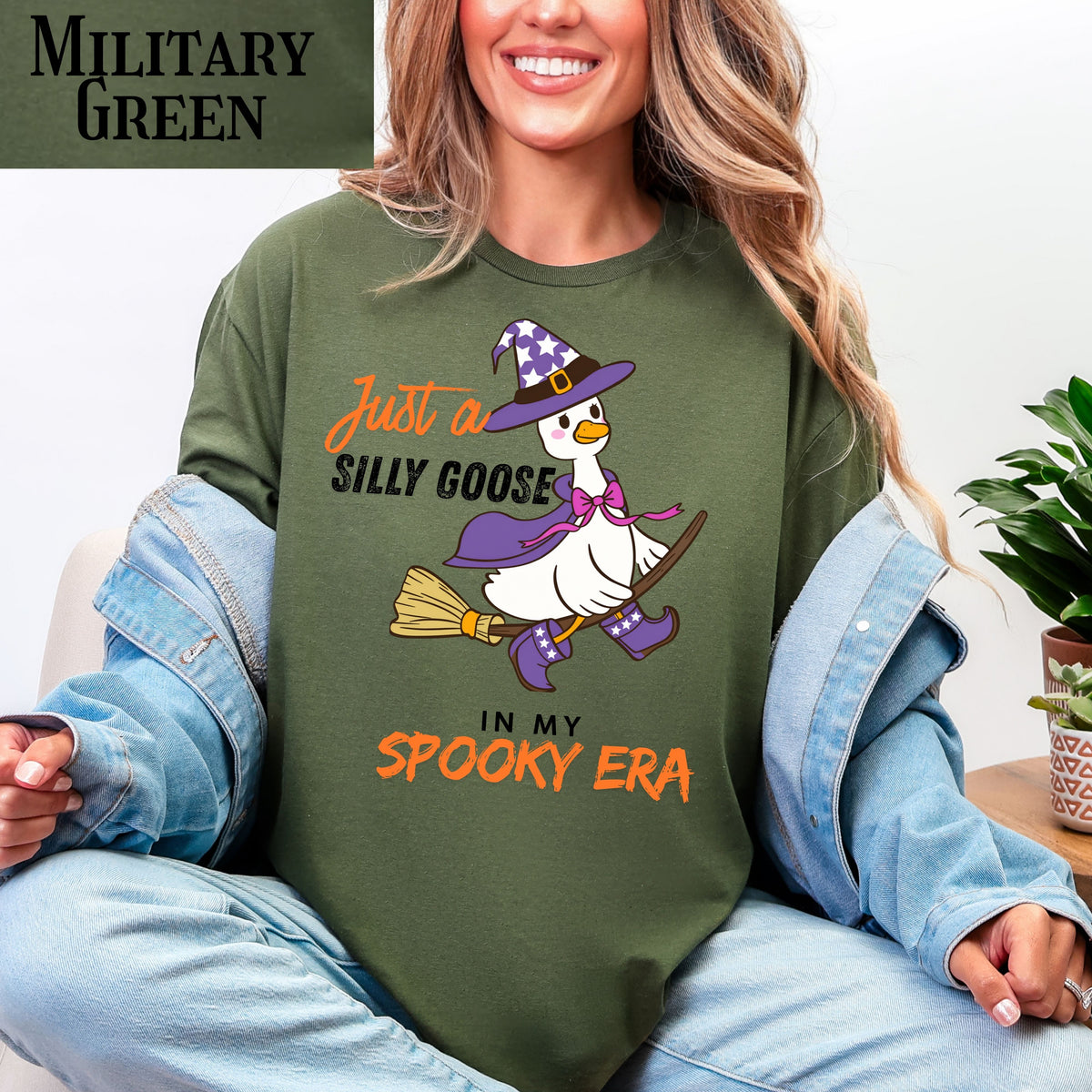 Silly Goose Witch T-Shirt — "Just a Silly Goose in My Spooky Era" Halloween Tee