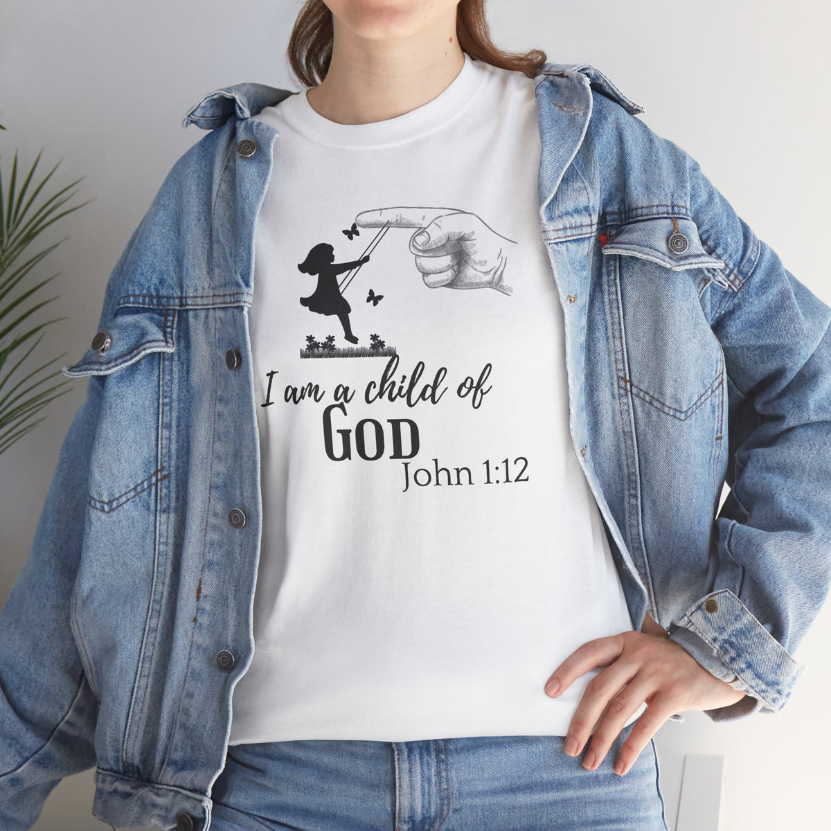 Child of God T-Shirt — “I am a child of GOD” John 1:12 Christian Faith Tee